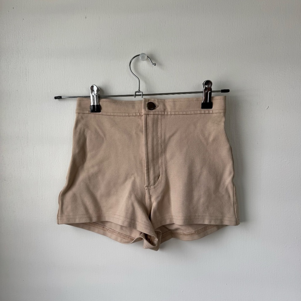 American Apparel size small beige stretchy shorts
